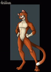 Size: 2061x2911 | Tagged: safe, artist:nightwing1975, thomas o'malley (the aristocats), cat, feline, mammal, anthro, disney, the aristocats, 2011, 2d, anthrofied, male, solo, solo male