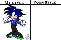Size: 3072x2058 | Tagged: safe, artist:mrstheartist, oc, oc only, oc:soneb the hedgehog, hedgehog, mammal, anthro, plantigrade anthro, sega, sonic the hedgehog (series), base used, black outline, clothes, fist, hoodie, looking at you, male, my style your style, simple background, solo, solo male, thumbs up, topwear, unzipped, white background