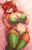 Size: 1200x1850 | Tagged: suggestive, artist:complextree, elora (spyro), faun, fictional species, mammal, anthro, spyro the dragon (series), 2022, belly button, bondage, breasts, chest fluff, clothes, collar, elbow fluff, female, fluff, green eyes, hair, huge breasts, legwear, looking at you, open mouth, short hair, shoulder fluff, solo, solo female, thick thighs, thighs, wide hips