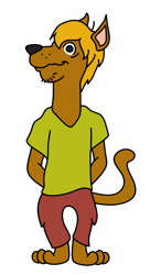 Size: 1280x2355 | Tagged: safe, artist:teamashartist, shaggy norville rogers (scooby-doo), canine, dog, mammal, anthro, hanna-barbera, scooby-doo (franchise), male, species swap