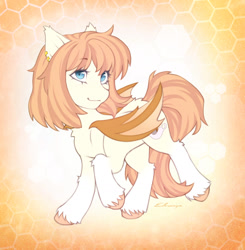 Size: 1392x1423 | Tagged: safe, artist:coffune, artist:elronya, artist:eltaile, oc, oc only, oc:honey milk, bat pony, equine, fictional species, mammal, pony, feral, friendship is magic, hasbro, my little pony, 2022, bat wings, blue eyes, commission, ear piercing, earring, female, jewelry, mare, piercing, simple background, smiling, solo, solo female, tail, webbed wings, wings, ych