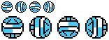 Size: 156x57 | Tagged: safe, artist:mega-poneo, nicole watterson (tawog), cat, feline, mammal, ambiguous form, cartoon network, the amazing world of gumball, ball, female, low res, morph ball, pixel art, simple background, solo, solo female, sprite, transparent background
