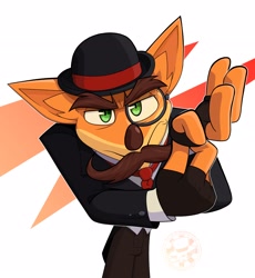 Size: 2712x2952 | Tagged: safe, artist:drdisappointmnt, crash bandicoot (crash bandicoot), bandicoot, mammal, marsupial, anthro, crash bandicoot (series), male, solo, solo male