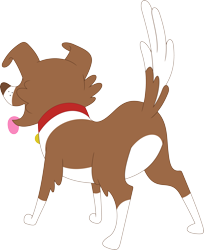 Size: 2929x3583 | Tagged: safe, artist:porygon2z, winona (mlp), border collie, canine, collie, dog, mammal, feral, friendship is magic, hasbro, my little pony, 2016, female, inkscape, on model, simple background, solo, solo female, transparent background, vector