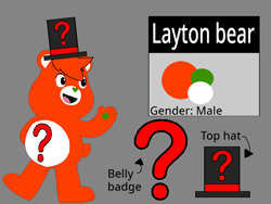 Size: 960x720 | Tagged: safe, editor:wonderwolf51, oc, oc:layton bear, anthro, professor layton (series), care bears: unlock the magic, male, reference sheet, solo, solo male