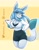 Size: 2100x2700 | Tagged: safe, artist:ambris, oc, oc only, oc:frida (ambris), eeveelution, fictional species, glaceon, mammal, anthro, nintendo, pokémon, 2022, anthrofied, big breasts, blue hair, breasts, cleavage, ears, eyelashes, female, hair, looking at you, smiling, smiling at you, solo, solo female, tail, thick thighs, thighs