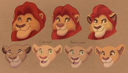 Size: 2048x1167 | Tagged: safe, artist:itoruna, kiara (the lion king), kion (the lion guard), mufasa (the lion king), nala (the lion king), sarabi (the lion king), big cat, feline, lion, mammal, ambiguous form, disney, the lion guard, the lion king, 2d, bust, cub, eye scar, female, group, lioness, looking at you, male, open mouth, open smile, scar, smiling, smiling at you, young