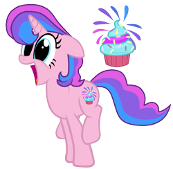 Size: 959x937 | Tagged: safe, artist:lillyleaf101, oc, oc only, oc:sprinkle sparkle, equine, fictional species, mammal, pony, unicorn, feral, friendship is magic, hasbro, my little pony, 2021, adoptable, cutie mark, eyelashes, female, horn, magical lesbian spawn, mare, offspring, parent:pinkie pie (mlp), parent:twilight sparkle (mlp), parents:twinkie (mlp), simple background, solo, solo female, transparent background