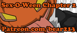 Size: 460x200 | Tagged: safe, artist:bear213, oc, oc:candi cox, anthro, comic:sex-o-ween, comic:sex-o-ween chapter 2, female, feretta, halloween, holiday, low res, solo, solo female