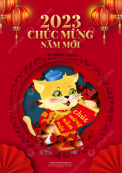 Size: 1200x1697 | Tagged: safe, cat, feline, mammal, 2023, vietnam, vietnamese new year, year of the cat