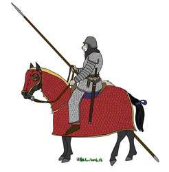 Size: 1204x1222 | Tagged: safe, artist:ohs688, equine, feline, horse, mammal, anthro, armor, cataphract, parthia, simple background, solo, spear, weapon, white background