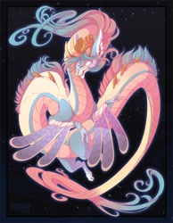 Size: 1551x2000 | Tagged: safe, artist:mythka, dragon, eastern dragon, fictional species, feral, male, solo, solo male