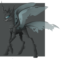 Size: 1225x1183 | Tagged: dead source, safe, artist:wingedwolf94, arthropod, changeling, equine, fictional species, feral, friendship is magic, hasbro, my little pony, 2014, ambiguous gender, simple background, solo, solo ambiguous, transparent background, wings