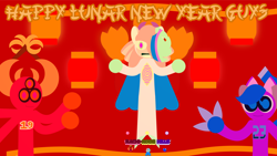 Size: 3840x2160 | Tagged: safe, artist:rachi-rodehills, oc, oc only, oc:arcue the saikikkui, fictional species, anthro, 16:9, high res, inarctra, lunar new year, lunar new year 2023, saikikkui