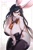 Size: 1340x2048 | Tagged: safe, artist:binglebingle7, lagomorph, mammal, rabbit, anthro, 2023, black hair, braid, breasts, bunny suit, clothes, ears, female, hair, huge breasts, kemono, leotard, long ears, long hair, short tail, solo, solo female, tail, thick thighs, thighs, year of the rabbit