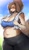 Size: 1170x2048 | Tagged: safe, artist:suurin_2, canine, dog, mammal, anthro, big breasts, blushing, breasts, clothes, female, slightly chubby, solo, solo female, sports bra, sports pants, sweat, tail, thick thighs, thighs, topwear, wide hips