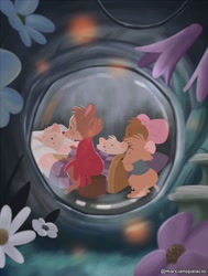 Size: 1080x1428 | Tagged: safe, artist:mars_palacio, cynthia brisby (the secret of nimh), martin brisby (the secret of nimh), mrs. brisby (the secret of nimh), teresa brisby (the secret of nimh), timmy brisby (the secret of nimh), mammal, mouse, rodent, semi-anthro, sullivan bluth studios, the secret of nimh, 2022, 2d, brother, brother and sister, brothers, daughter, family, female, field mouse, group, male, mother, mother and child, mother and daughter, mother and son, murine, siblings, sister, sisters, son