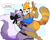 Size: 2146x1717 | Tagged: suggestive, artist:i_am_kat95, retsuko (aggretsuko), shikabane (aggretsuko), mammal, red panda, skunk, anthro, digitigrade anthro, aggretsuko, sanrio, 2023, anthro/anthro, bedroom eyes, belly button, big breasts, big butt, black nose, border, bra, breast squish, breasts, butt, clothes, digital art, duo, duo female, ears, eyelashes, eyes closed, female, female/female, females only, fishnet, fishnet stockings, fur, legwear, lifting, lingerie, open mouth, panties, pose, see-through, stockings, tail, thighs, thong, tongue, underwear, white border, wide hips