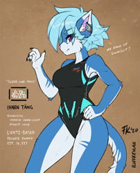 Size: 840x1042 | Tagged: safe, artist:fluff-kevlar, oc, oc only, oc:vikna (fluff-kevlar), cat, feline, mammal, anthro, 2020, bikini, black nose, breasts, clothes, digital art, ears, eyelashes, female, fur, hair, looking at you, one-piece swimsuit, simple background, solo, solo female, swimsuit, tail, thighs, wide hips
