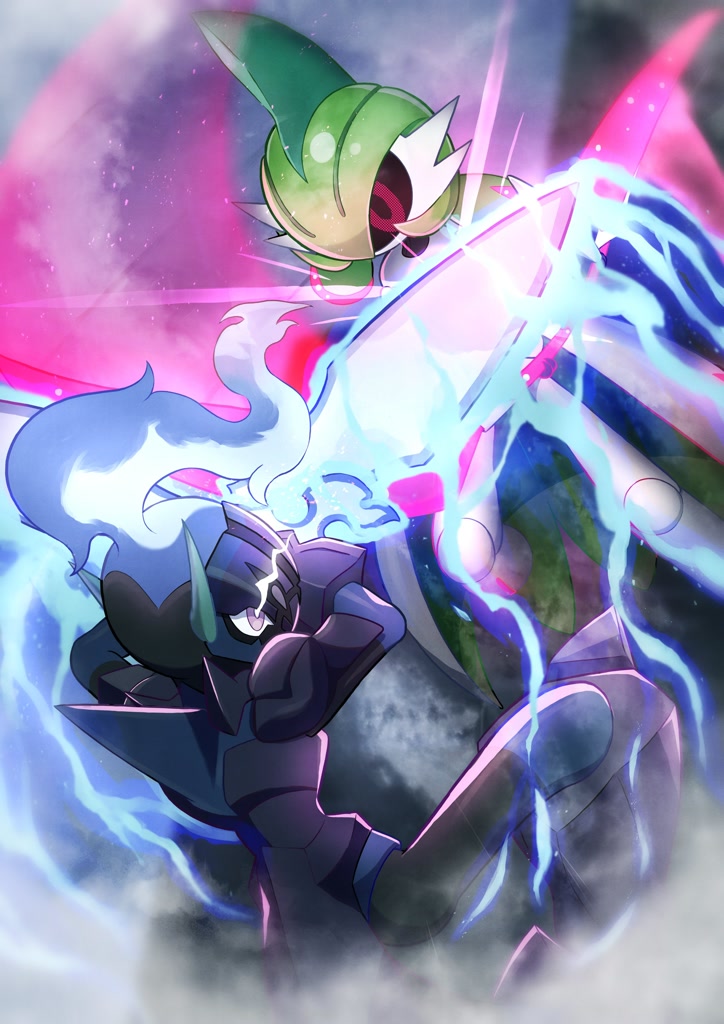 Generless Red Pokemon #274248 - safe, artist:dosya_252, ceruledge, fictional species, iron ...