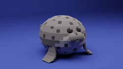 Size: 1920x1080 | Tagged: safe, artist:ormspryde, mammal, seal, 3d sculpting, blockbench, low poly, orb, round