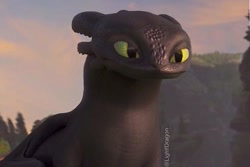 Size: 735x491 | Tagged: artist needed, dead source, safe, edit, toothless (httyd), dragon, fictional species, night fury, western dragon, dreamworks animation, how to train your dragon, 3d, digital art, female, green eyes, solo, solo female