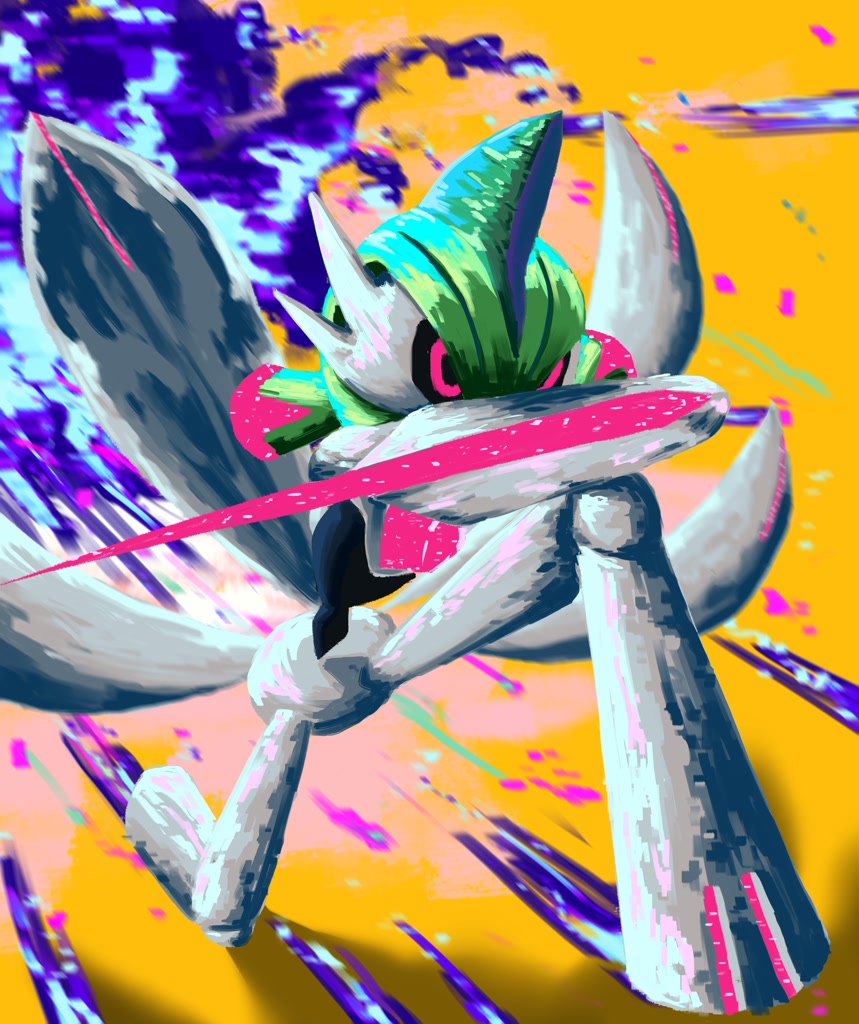 Pokemon Nintendo Abstract #286411 - safe, artist:allen_kalm, fictional species, iron valiant ...
