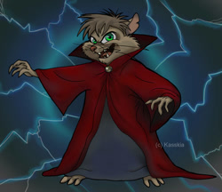 Size: 750x647 | Tagged: safe, artist:kaskadino, martin brisby (the secret of nimh), mammal, mouse, rodent, anthro, sullivan bluth studios, the secret of nimh, evil, field mouse, male, murine, solo, solo male