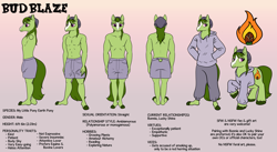 Size: 4499x2468 | Tagged: safe, artist:arrjaysketch, oc, oc only, oc:bud blaze, earth pony, equine, fictional species, mammal, pony, anthro, feral, unguligrade anthro, hasbro, my little pony, beanie, clothes, furry confusion, hoodie, hooves, male, reference sheet, solo, solo male, stallion, sweatpants, topwear