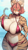 Size: 2590x4550 | Tagged: safe, artist:suurin_2, oc, oc only, big cat, feline, mammal, tiger, anthro, 2023, absolute cleavage, bedroom eyes, belly button, bikini, blue eyes, blushing, breasts, cleavage, clothes, detailed background, digital art, ear fluff, ears, eyelashes, female, fluff, fur, hair, huge breasts, kemono, looking at you, nudity, partial nudity, pose, sexy, solo, solo female, swimsuit, tail, thick thighs, thighs, wide hips