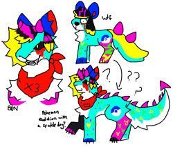 Size: 988x840 | Tagged: safe, artist:jackrabbit, oc, oc only, oc:hotdog, canine, dog, dragon, fictional species, mammal, anthro, feral, doodle, fur, hair, intersex, intersex male, ms paint, paws, redesign, simple background, sketch, solo, sparkledog, top surgery scars, white background