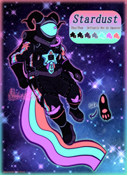 Size: 700x963 | Tagged: safe, artist:queerstalline-void, impostor (among us), oc, oc:stardust, among us (game), artwork, drawing, illustration, painting, profile, reference, reference sheet, side view, sketch