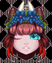 Size: 725x872 | Tagged: safe, artist:bomi, animal humanoid, fictional species, mammal, humanoid, base used, commission, icon