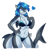 Size: 1556x1629 | Tagged: safe, artist:ambris, oc, oc only, oc:erika (ambris), fish, shark, anthro, digitigrade anthro, 2018, belly button, bikini, clothes, digital art, ear piercing, ears, eyelashes, female, fins, fish tail, hair, hand on hip, piercing, pose, scales, shark tail, simple background, solo, solo female, swimsuit, tail, thighs, wide hips