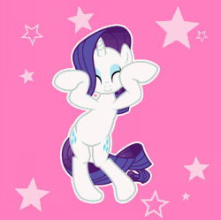 Size: 598x595 | Tagged: safe, artist:php94, part of a set, rarity (mlp), equine, fictional species, mammal, pony, unicorn, feral, friendship is magic, hasbro, my little pony, 2d, 2d animation, animated, bipedal, caramelldansen, cute, double outline, female, mare, meme, on model, smiling, solo, solo female