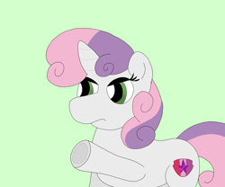 Size: 6048x5036 | Tagged: safe, artist:pinkiepie69, sweetie belle (mlp), equine, fictional species, mammal, pony, unicorn, feral, friendship is magic, hasbro, my little pony, 2023, absurd resolution, angry, eyeshadow, female, filly, foal, horn, makeup, solo, solo female, tail, young