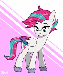 Size: 1502x1786 | Tagged: safe, artist:banquo05, zipp storm (mlp), equine, fictional species, mammal, pegasus, pony, hasbro, my little pony, my little pony g5, spoiler:my little pony g5, alternate hairstyle, female, hair