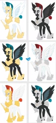 Size: 706x1546 | Tagged: safe, artist:pandadox, royal guard (mlp), oc, oc only, equine, fictional species, mammal, pegasus, pony, feral, friendship is magic, hasbro, my little pony, 2011, armor, headwear, helmet, hoof shoes, male, peytral, simple background, stallion, tail, white background