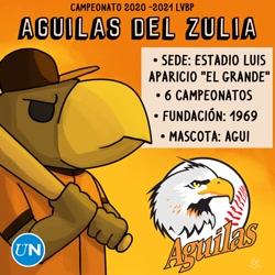 Size: 800x800 | Tagged: safe, artist:carlos hernández, part of a set, bird, bird of prey, eagle, solo, spanish text, text, translation request, venezuelan professional baseball league