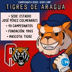 Size: 800x800 | Tagged: safe, artist:carlos hernández, part of a set, big cat, feline, mammal, tiger, solo, spanish text, text, translation request, venezuelan professional baseball league