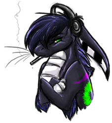 Size: 259x285 | Tagged: safe, artist:samparty, oc, oc only, lagomorph, mammal, rabbit, anthro, 2005, bust, cigarette, crossed arms, low res, simple background, smoking, solo, whiskers, white background