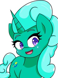Size: 768x1024 | Tagged: safe, artist:zeon_starlight, glitter drops (mlp), equine, fictional species, mammal, pony, unicorn, feral, friendship is magic, hasbro, my little pony, 2021, eyelashes, female, green body, green hair, green mane, green tail, hair, horn, mane, mare, purple eyes, solo, solo female, tail