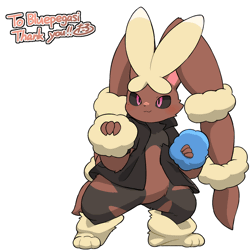Size: 960x960 | Tagged: safe, artist:tontaro, oc, oc only, fictional species, lopunny, mammal, mega lopunny, mega pokémon, anthro, digitigrade anthro, nintendo, pokémon, 2023, 2d, 2d animation, ambiguous gender, animated, arm fluff, black sclera, colored sclera, commission, digital art, ear fluff, ears, english text, eyelashes, fighting, fluff, fur, gif, leg fluff, open mouth, pink nose, signature, solo, solo ambiguous, tail, text, thighs, tongue