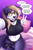 Size: 984x1500 | Tagged: suggestive, artist:drako1997, oc, oc only, oc:diane (drako1997), border collie, canine, collie, dog, mammal, anthro, 2022, big breasts, black nose, breasts, clothes, collar, commission, dialogue, digital art, ears, eyelashes, female, fur, gesture, glasses, hair, nipple outline, onlyfans, open mouth, panties, peace sign, sharp teeth, simple background, sitting on bed, solo, solo female, speech bubble, tail, talking, talking to viewer, tank top, teeth, text, thighs, tongue, topwear, underwear, wide hips