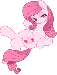 Size: 1400x1840 | Tagged: safe, artist:muhammad yunus, artist:nebychko, oc, oc:annisa trihapsari, earth pony, equine, fictional species, mammal, pony, feral, hasbro, my little pony, alternate hairstyle, base used, cute, female, hair, looking at you, mare, simple background, smiling, smiling at you, sultry pose, transparent background