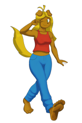 Size: 730x1095 | Tagged: safe, artist:bubblethebear, oc, oc only, canine, dog, mammal, anthro, barefoot, feet, female, solo, solo female