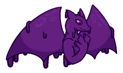 Size: 438x263 | Tagged: safe, artist:moonstqne, oc, oc:acrasia, dragon, fictional species, goo creature, feral, bust, female, goo, goo dragon, gray eyes, low res, pink eyes, portrait, purple body, simple background, slime, tail, transparent background, webbed wings, wings