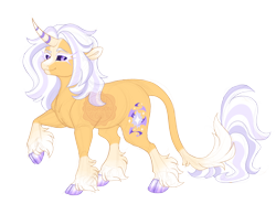 Size: 4200x3100 | Tagged: safe, artist:gigason, oc, oc:violet whimsy, classical unicorn, equine, fictional species, mammal, pony, unicorn, feral, friendship is magic, hasbro, my little pony, 2023, black sclera, cloven hooves, colored sclera, curved horn, female, hair, high res, hooves, horn, leonine tail, mane, mare, next generation, offspring, parent:oc:star hunter, parent:sunset shimmer (mlp), quadrupedal, simple background, solo, solo female, tail, transparent background, unshorn fetlocks