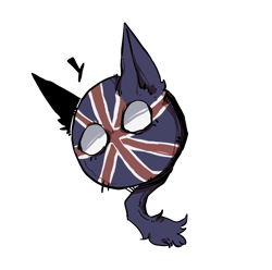 Size: 968x960 | Tagged: safe, artist:cottery, cat, feline, mammal, feral, catified, countryballs, floating hat, hat, male, simple background, solo, solo male, top hat, transparent background, united kingdom