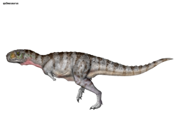 Size: 1032x774 | Tagged: safe, artist:cisiopurple, dinosaur, theropod, feral, 2014, ambiguous gender, non-sapient, quilmesaurus, realistic, side view, simple background, solo, solo ambiguous, text, white background